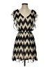 Gianni Bini 100% Polyester Chevron-herringbone Black Casual Dress Size S - photo 1