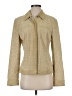 Dana Buchman 100% Leather Houndstooth Gold Leather Jacket Size 4 - photo 1