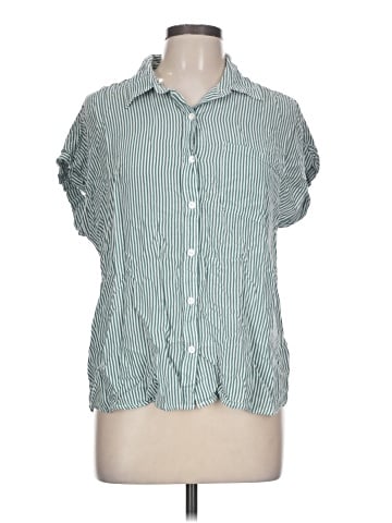 Cosmic Blue Love Short Sleeve Blouse (view 1)