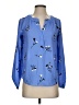 Ann Taylor 100% Polyester Blue 3/4 Sleeve T-Shirt Size XXS - photo 1