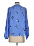 Ann Taylor 100% Polyester Blue 3/4 Sleeve T-Shirt Size XXS - photo 2