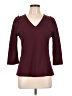 Ann Taylor Burgundy 3/4 Sleeve Top Size L (petite) - photo 1