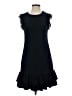 Tommy Hilfiger 100% Polyester Solid Black Casual Dress Size 2 - photo 1