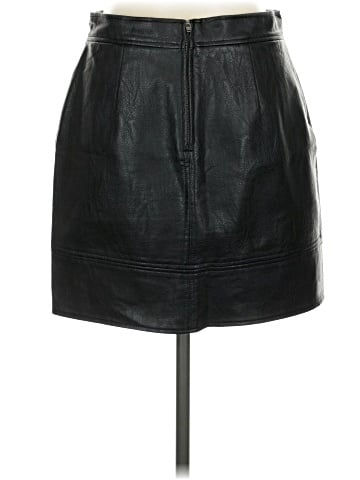 Skies Are Blue Faux Leather Skirt (view 2)