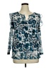 Skye's The Limit Blue Long Sleeve Blouse Size XL - photo 1