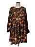 Simply Be 100% Polyester Floral Brown Casual Dress Size L (estimated) - photo 1