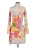Acegolfs Print Yellow Casual Dress Size S - photo 2