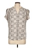 41Hawthorn 100% Polyester Silver Short Sleeve Blouse Size L - photo 1