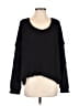 Audrey 3+1 100% Cotton Solid Black Pullover Sweater Size S - photo 1