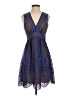 BCBGMAXAZRIA 100% Polyester Chevron-herringbone Blue Cocktail Dress Size 2 - photo 1