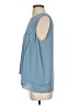 BCBGMAXAZRIA 100% Polyester Blue Sleeveless Blouse Size S - photo 5