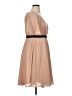 H&M 100% Polyester Solid Tan Cocktail Dress Size 14 - photo 4