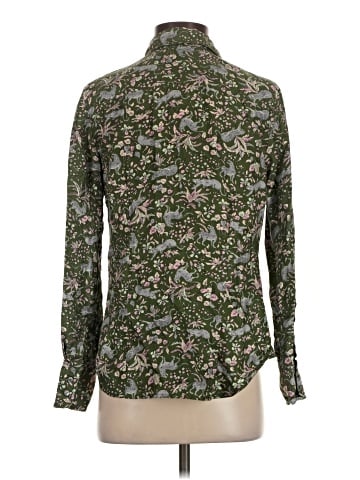 J.Crew Collection Long Sleeve Silk Top (view 2)