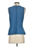 XCVI Blue Sleeveless Blouse Size S - photo 2