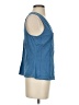 XCVI Blue Sleeveless Blouse Size S - photo 4