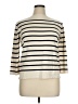 Lauren by Ralph Lauren Stripes Ivory Silk Pullover Sweater Size XL - photo 1