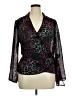 Lane Bryant 100% Polyester Black 3/4 Sleeve Blouse Size 14 - 16 Plus - photo 1
