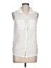 Michael Stars 100% Cotton Ivory Sleeveless Button-Down Shirt Size Lg (2) - photo 1