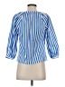 Boston Proper Stripes Blue 3/4 Sleeve Button-Down Shirt Size XXS - photo 2