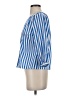Boston Proper Stripes Blue 3/4 Sleeve Button-Down Shirt Size XXS - photo 5