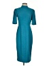 Donna Morgan Solid Teal Cocktail Dress Size 4 - photo 1