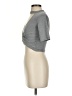 Topshop Gray Short Sleeve Top Size 0 - photo 5