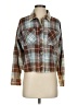 Altar'd State 100% Cotton Plaid Brown Long Sleeve Button-Down Shirt Size XS - photo 1