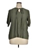 Collective Concepts 100% Polyester Green Short Sleeve Blouse Size XL - photo 1