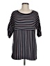 Zac & Rachel Stripes Blue Short Sleeve Top Size M - photo 1