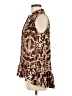 CATHERINE Catherine Malandrino 100% Polyester Animal Print Brown Sleeveless Blouse Size M - photo 5