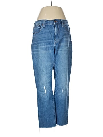 Madewell The High-Rise Slim Boyjean in Dover Wash: Raw-Hemmed Edition (view 1)