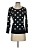 Banana Republic 100% Cotton Polka Dots Black Pullover Sweater Size XS - photo 1