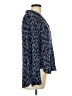 Bella Dahl Animal Print Blue Long Sleeve Blouse Size L - photo 4