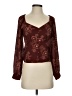 Madewell Burgundy Long Sleeve Blouse Size XS - photo 1