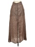 Free People 100% Polyester Animal Print Brown Casual Skirt Size 2 - photo 1