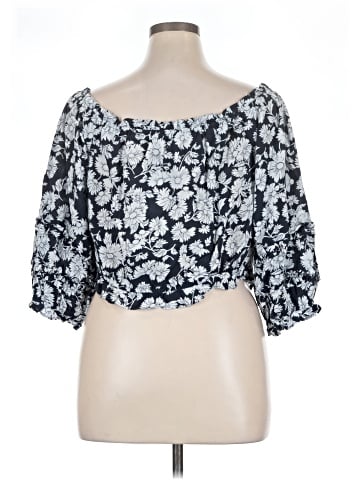 LC Lauren Conrad 3/4 Sleeve Blouse (view 2)