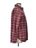 Columbia Plaid Burgundy Long Sleeve Blouse Size L - photo 4