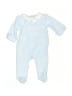 Jacadi Blue Long Sleeve Onesie Size 54 - photo 1