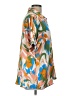 First Love 100% Polyester Tropical Orange Short Sleeve Blouse Size L - photo 4