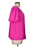 Trina Turk 100% Polyester Pink Short Sleeve Blouse Size L - photo 4