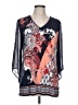 JM Collection Blue 3/4 Sleeve Blouse Size L - photo 1