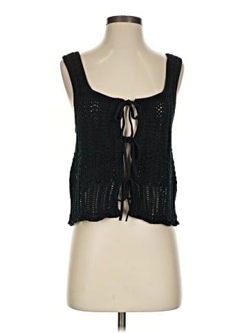 Madewell Pointelle-Stitch Tie-Front Sweater Tank (view 1)