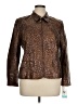 Alfred Dunner 100% Polyester Animal Print Brown Jacket Size 16 Petite - photo 1