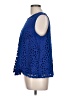Roz & Ali Blue Sleeveless Blouse Size L - photo 5