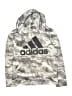 Adidas 100% Polyester Silver Pullover Hoodie Size 8 - photo 1