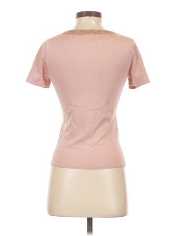 Lafayette 148 New York Short Sleeve Silk Top (view 2)