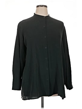 Eileen Fisher Long Sleeve Silk Top