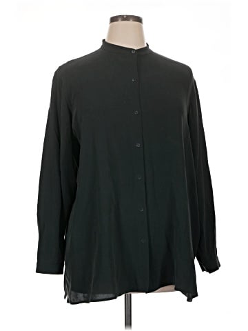 Eileen Fisher Long Sleeve Silk Top (view 1)