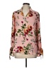 Chenault 100% Polyester Floral Pink Long Sleeve Blouse Size L - photo 1