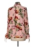 Chenault 100% Polyester Floral Pink Long Sleeve Blouse Size L - photo 2